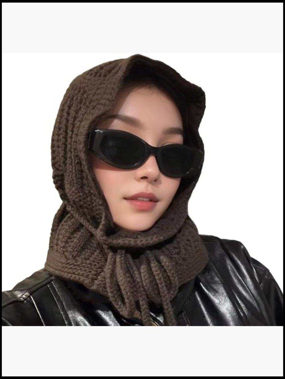 100% Merino Wool Balaclava - Hooded Scarf & Hat in One